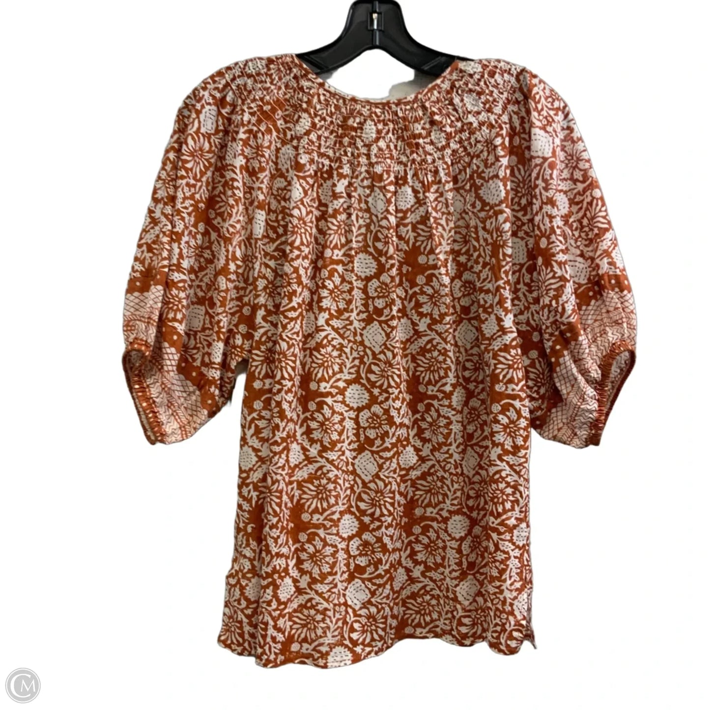 Top Short Sleeve By Cleobella In Brown, Size: M
