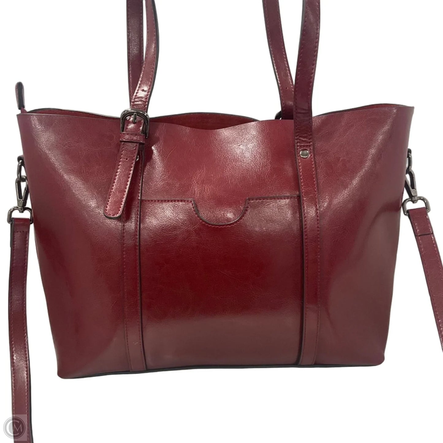Handbag Leather By Clothes Mentor, Size: Large