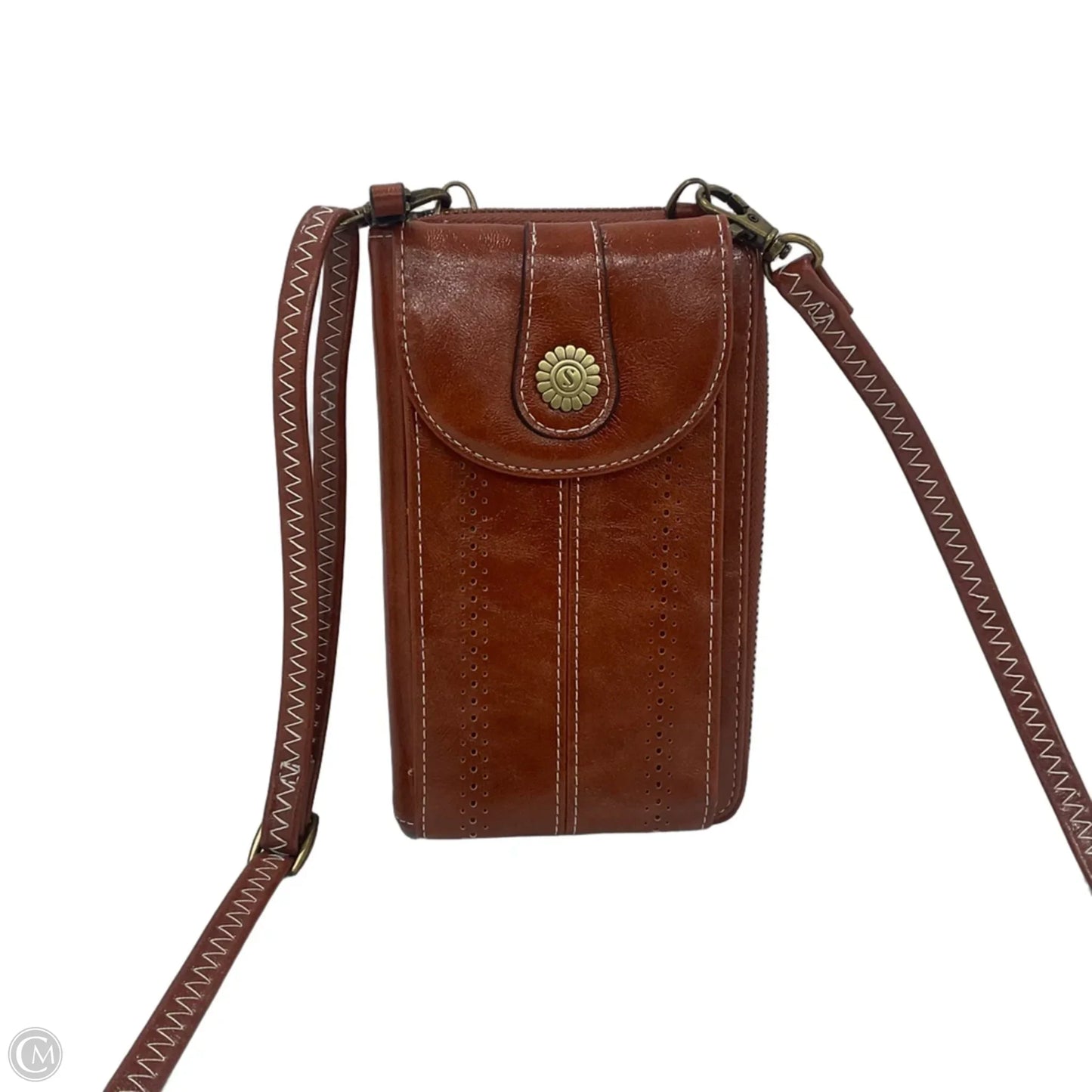 Crossbody Leather By Clothes Mentor, Size: Medium