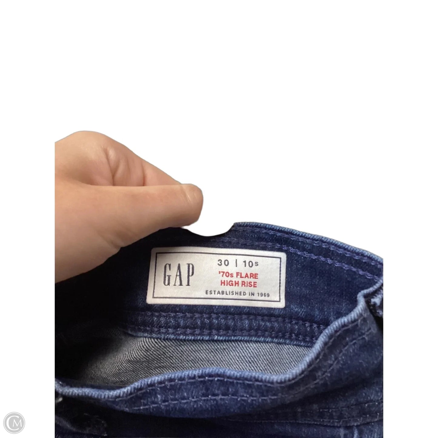 Jeans Flared By Gap In Blue Denim, Size: 10