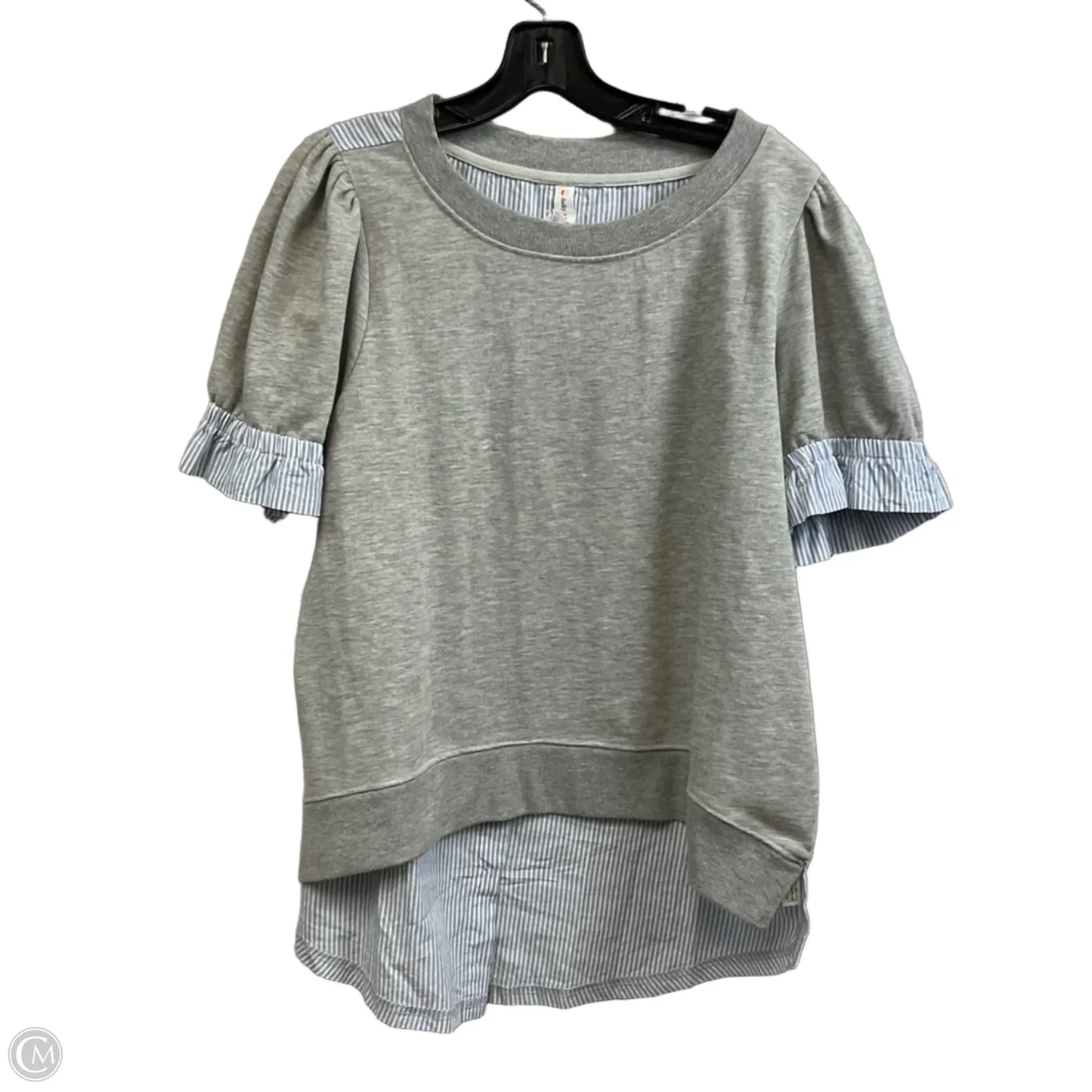 Top Short Sleeve By Daily Practice By Anthropologie In Grey, Size: Xl