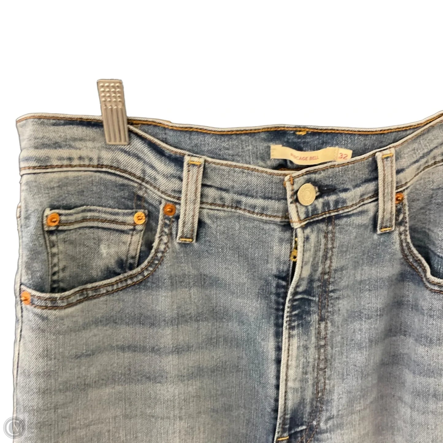 Jeans Straight By Levi’s  In Blue Denim, Size: 14