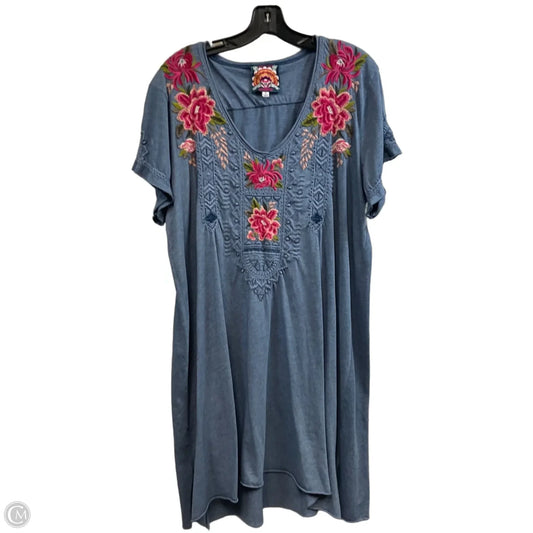 Dress Casual Short By Johnny Was In Blue, Size: Xl