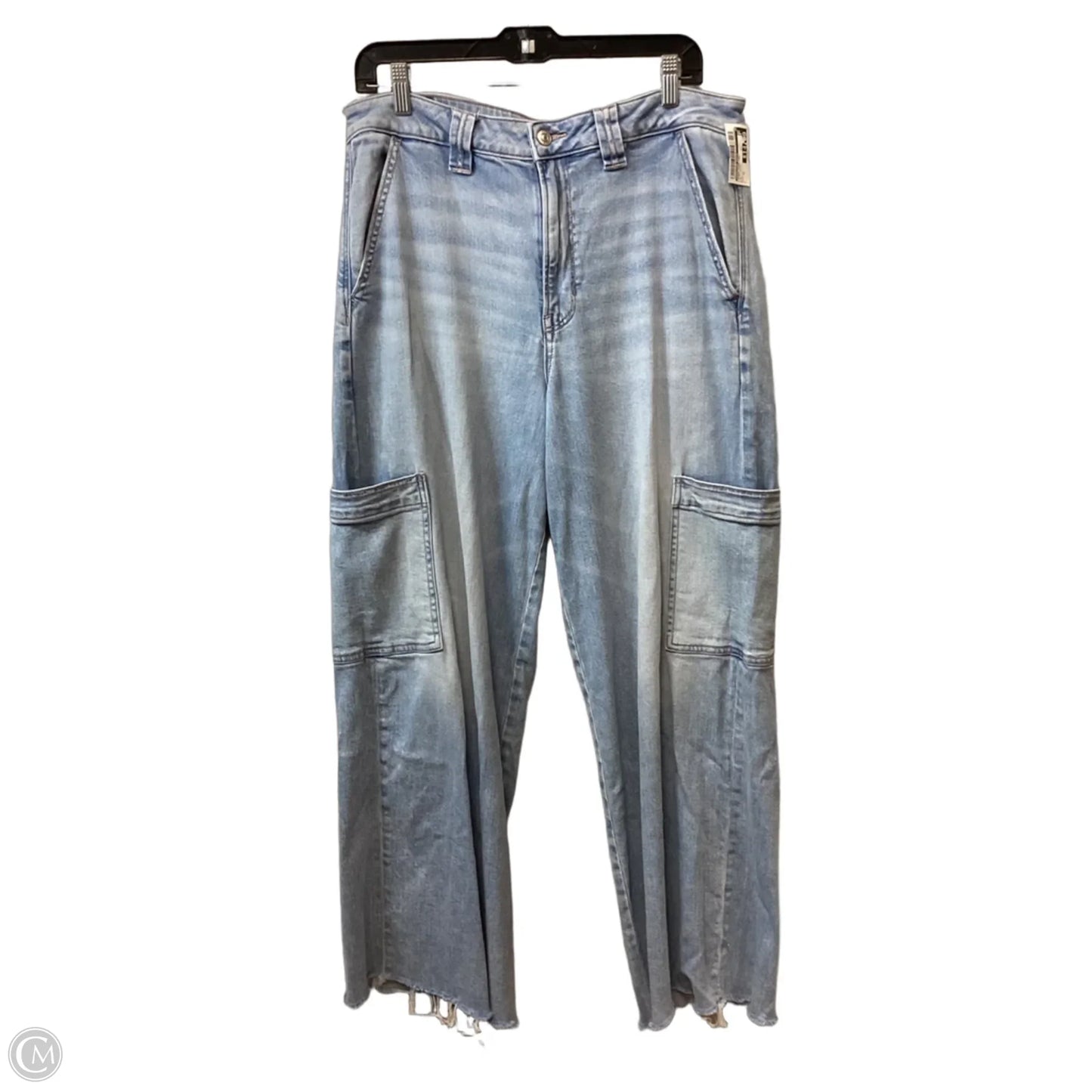 Jeans Wide Leg By American Eagle In Blue Denim, Size: 12
