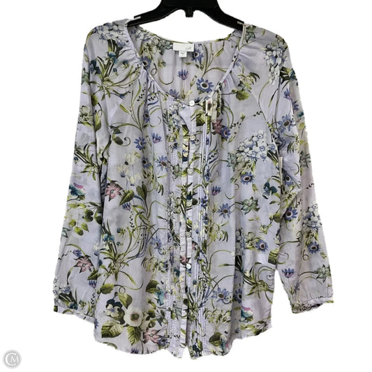 Blouse Long Sleeve By J. Jill In Purple, Size: S