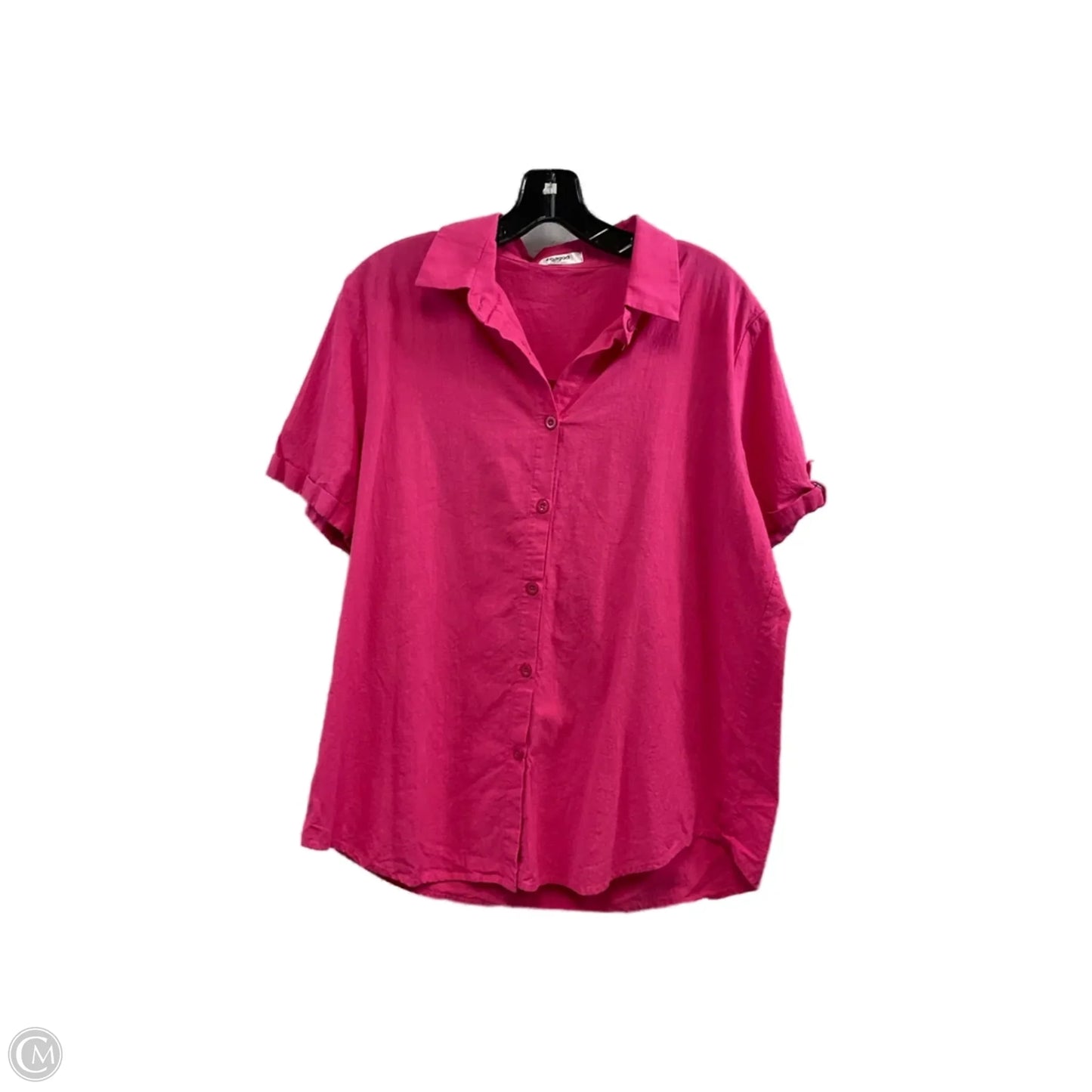 Blouse Short Sleeve By Zeagood In Pink, Size: L