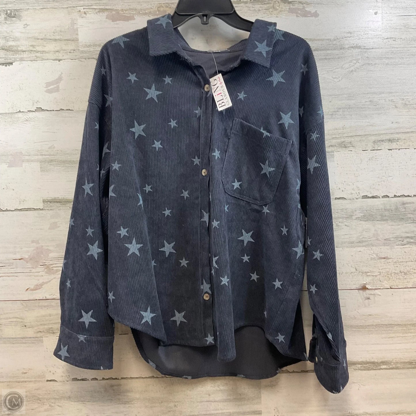 Jacket Shirt By Wishlist In Blue, Size: S
