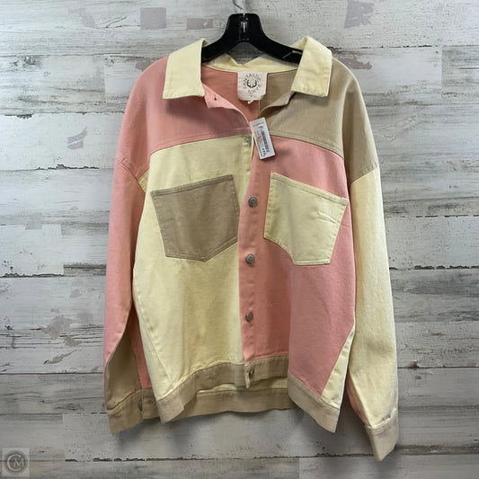 Jacket Shirt By Fantastic Fawn In Yellow, Size: S