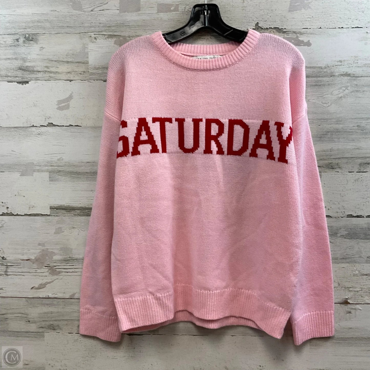 Sweater By English Factory In Pink & Red, Size: M