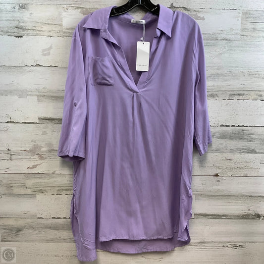 Tunic 3/4 Sleeve By EKOUAER In Purple, Size: M