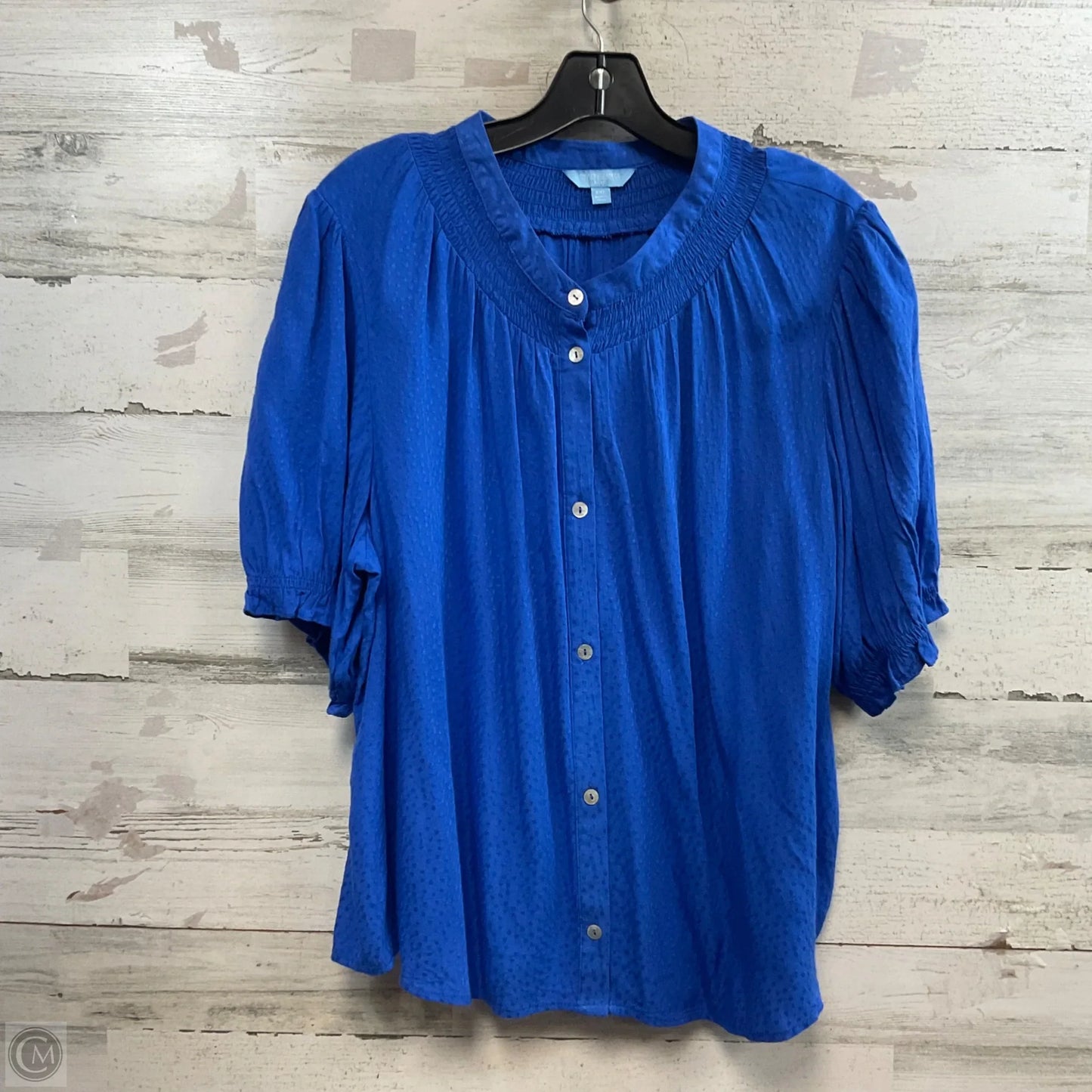 Top Short Sleeve By Banana Republic In Purple, Size: Xxl