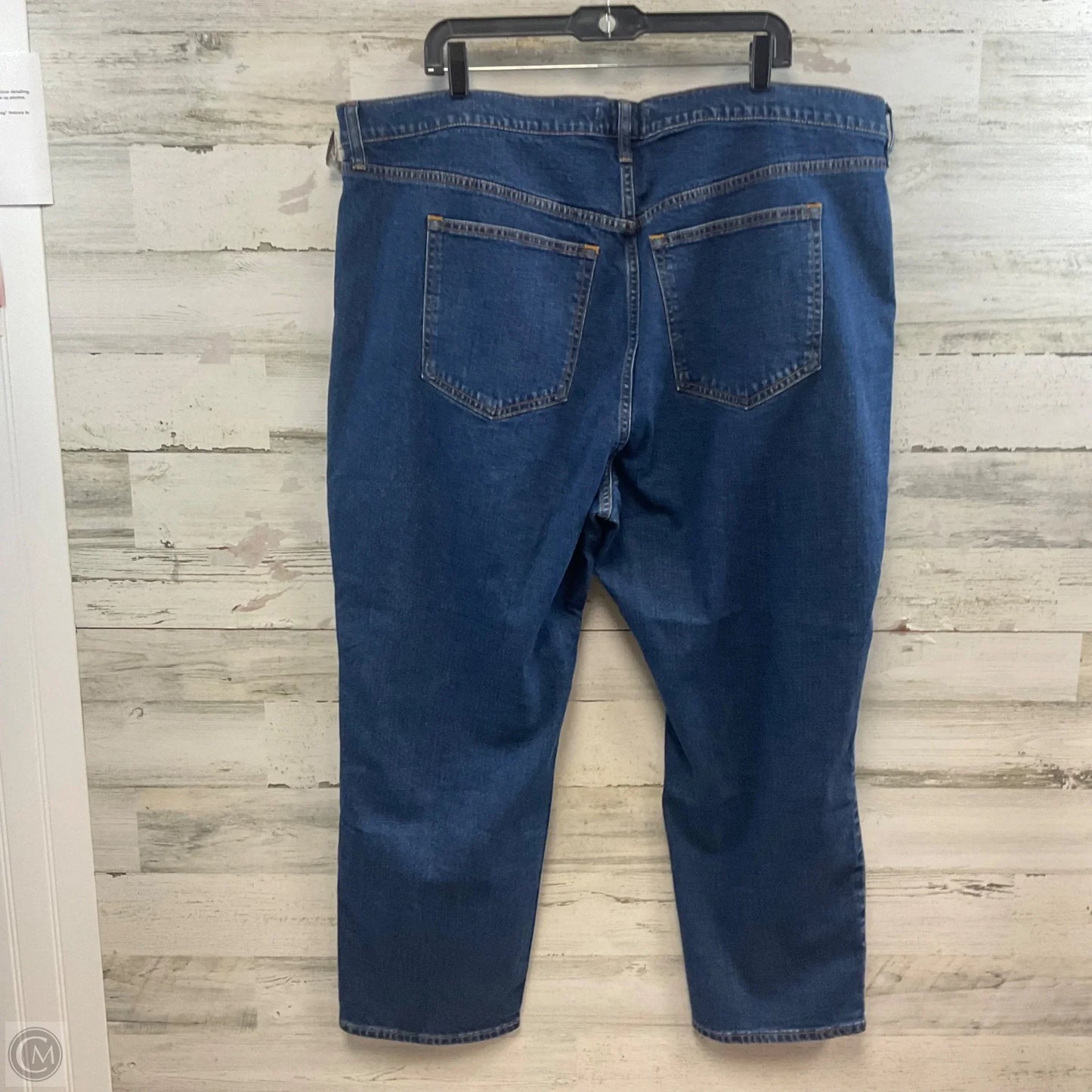 Jeans Straight By Abercrombie And Fitch In Blue Denim, Size: 22