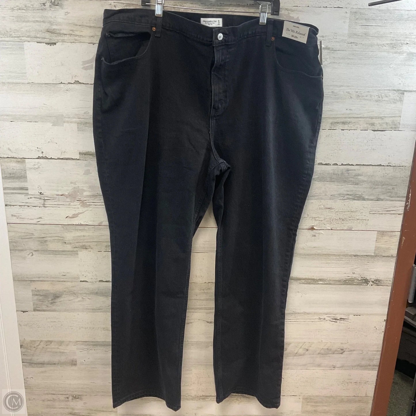 Jeans Boyfriend By Abercrombie And Fitch In Black Denim, Size: 22