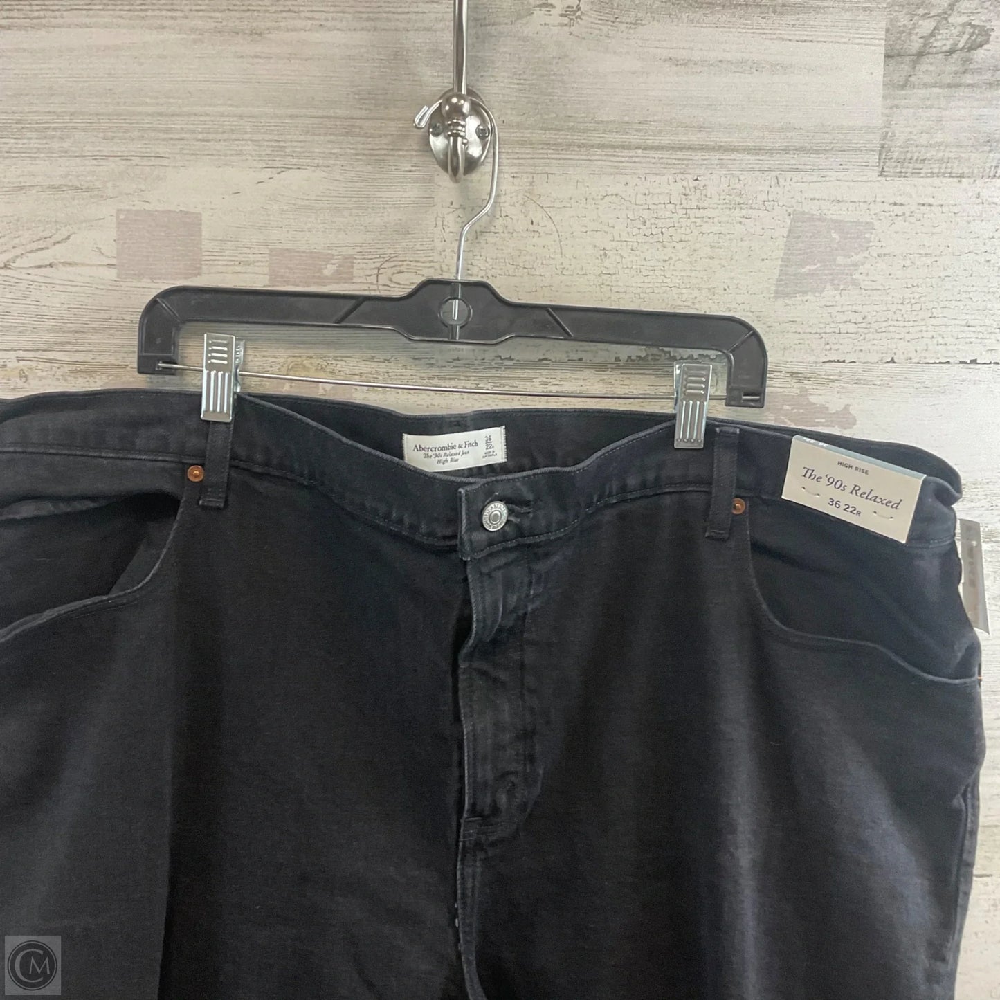 Jeans Boyfriend By Abercrombie And Fitch In Black Denim, Size: 22