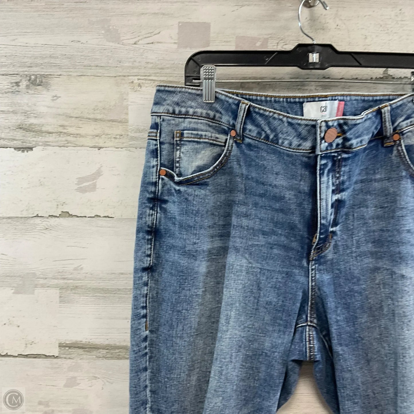 Jeans Skinny By Cabi In Blue Denim, Size: 18