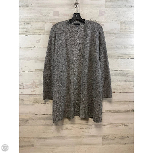 Sweater Cardigan By Eileen Fisher In Black & White, Size: S