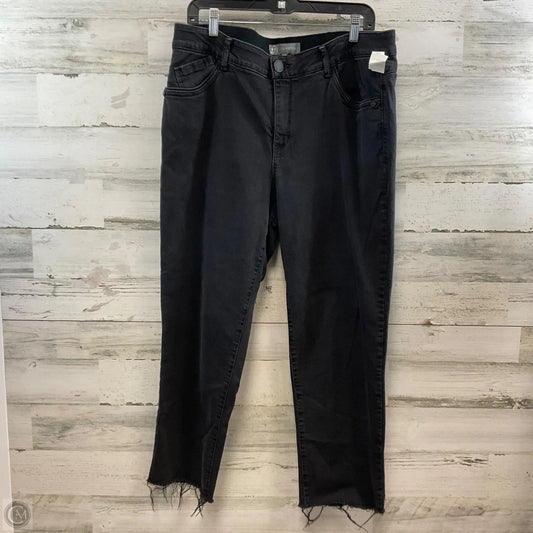 Jeans Straight By Wit & Wisdom In Black Denim, Size: 18