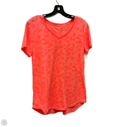 Athletic Top Short Sleeve By Tek Gear In Orange, Size: S