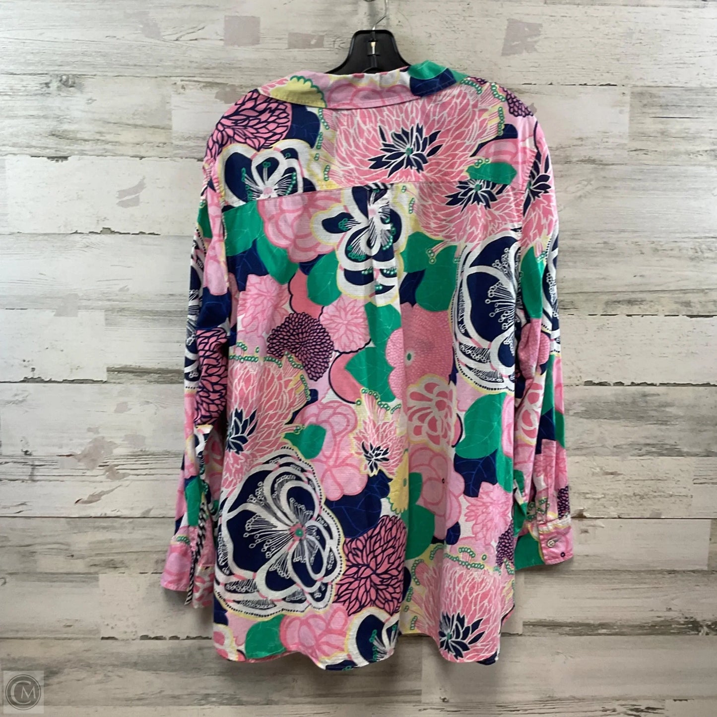 Blouse Long Sleeve By Talbots In Pink, Size: 3x