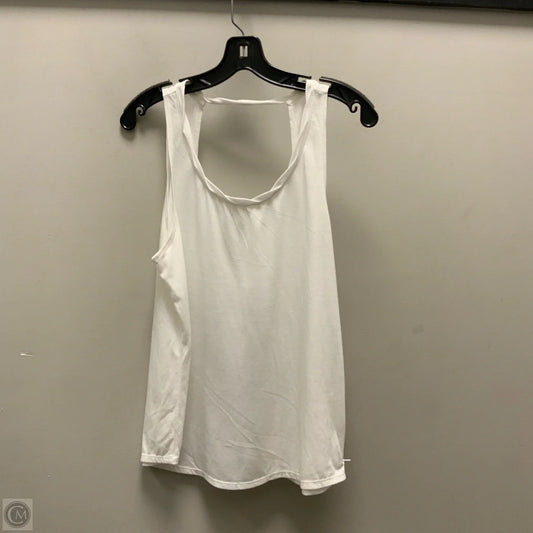 Athletic Tank Top By Nike In White, Size: L