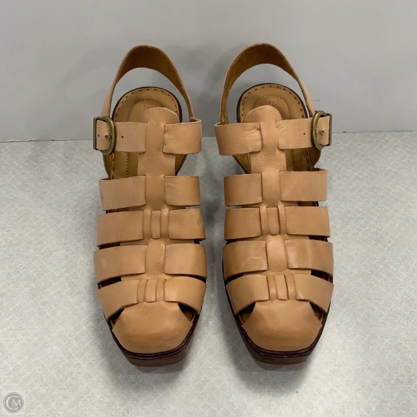 Sandals Heels Block By Born In Tan, Size: 10