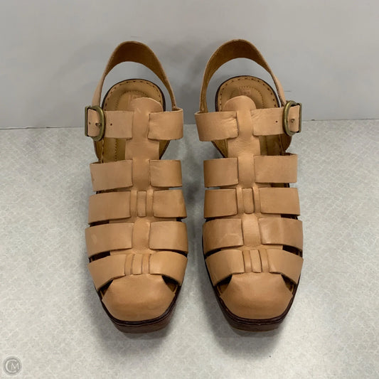 Sandals Heels Block By Born In Tan, Size: 10