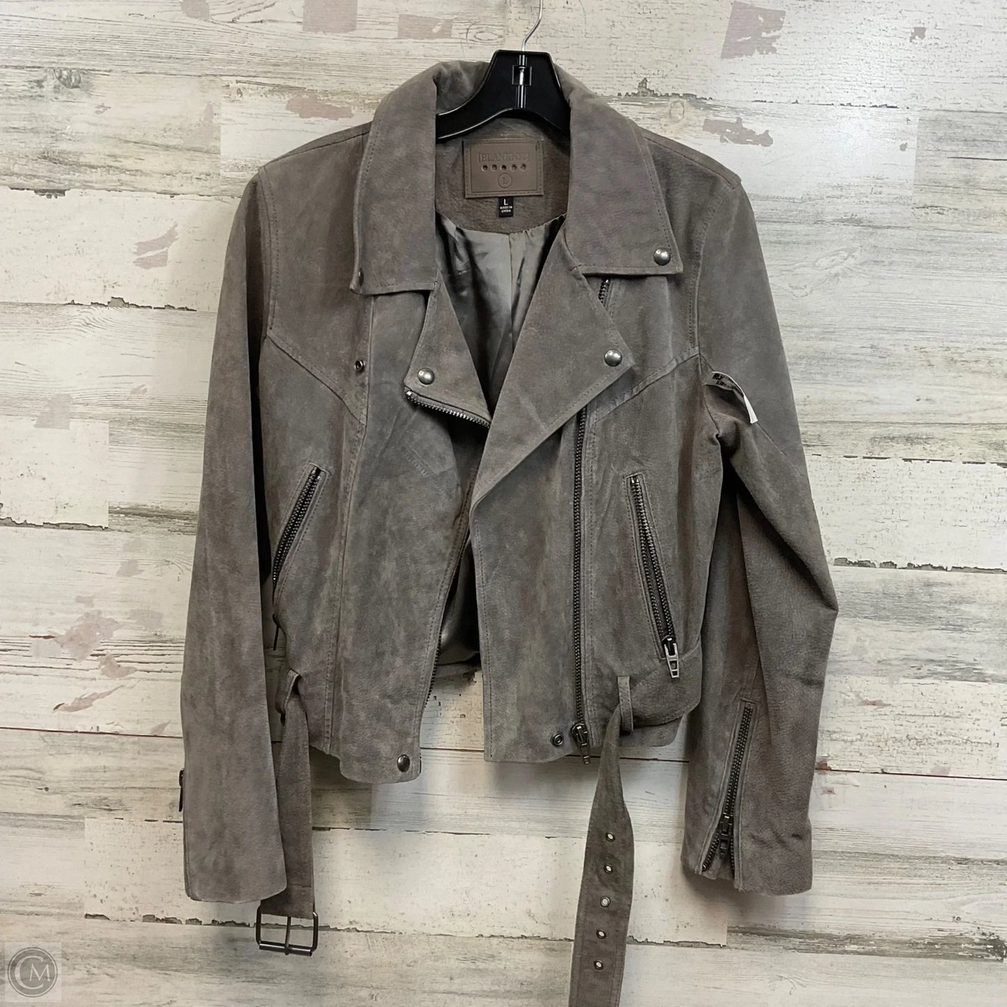 Jacket Moto Leather By Blanknyc In Grey, Size: L