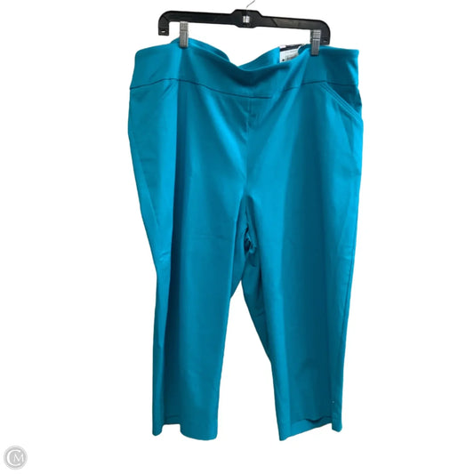 Pants Cropped By Worthington In Teal, Size: 20