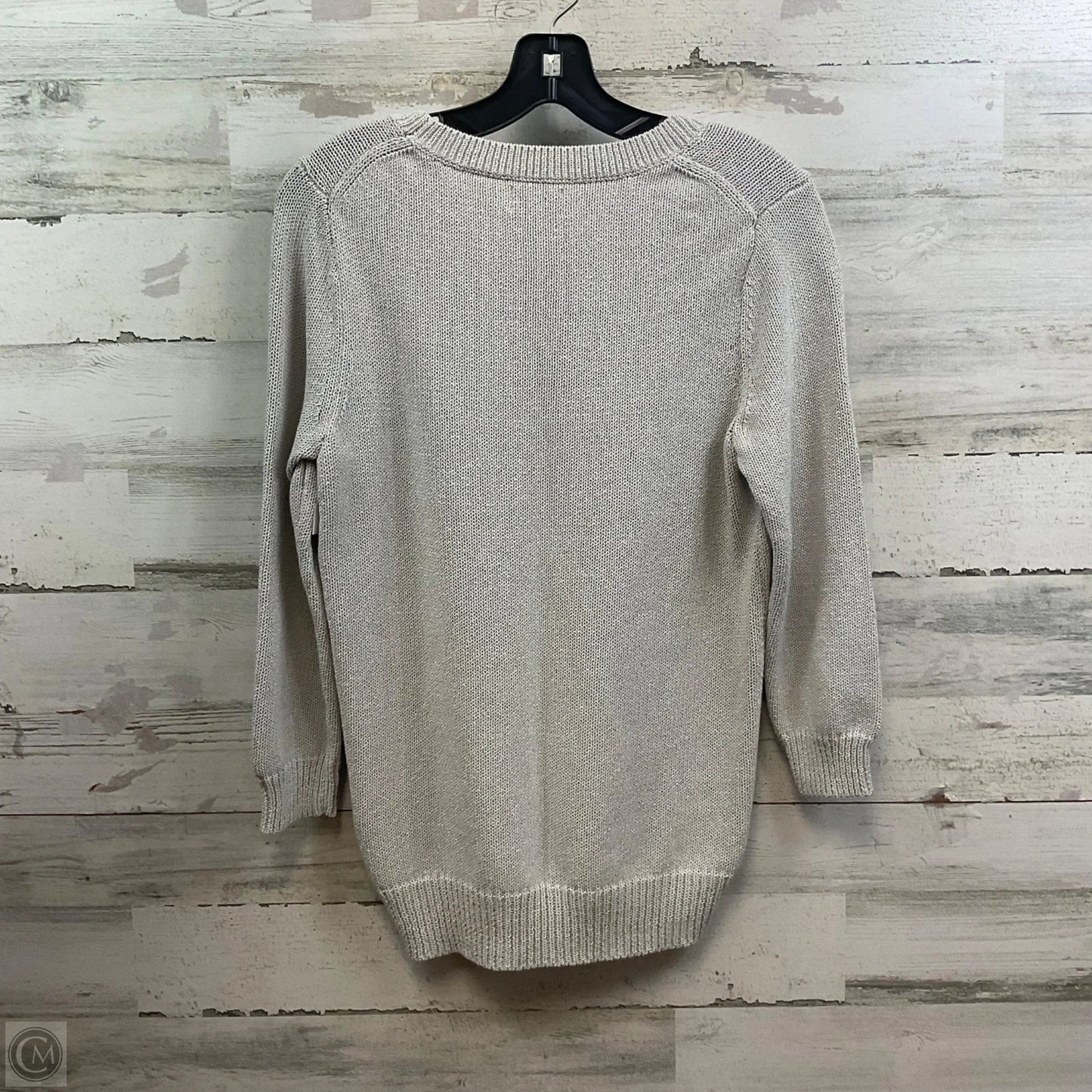 Top Long Sleeve By Banana Republic In Grey, Size: M