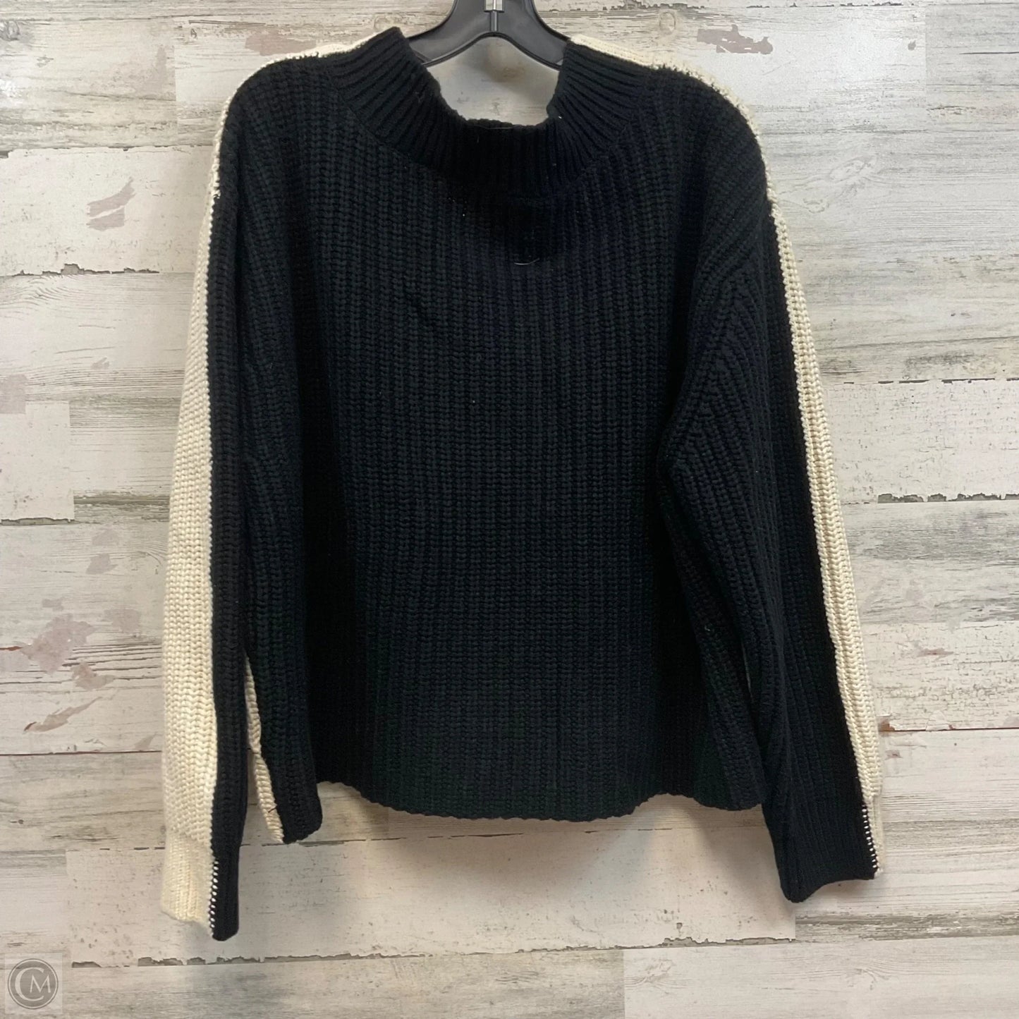 Sweater By Modern Citizen In Black & Cream, Size: 1x