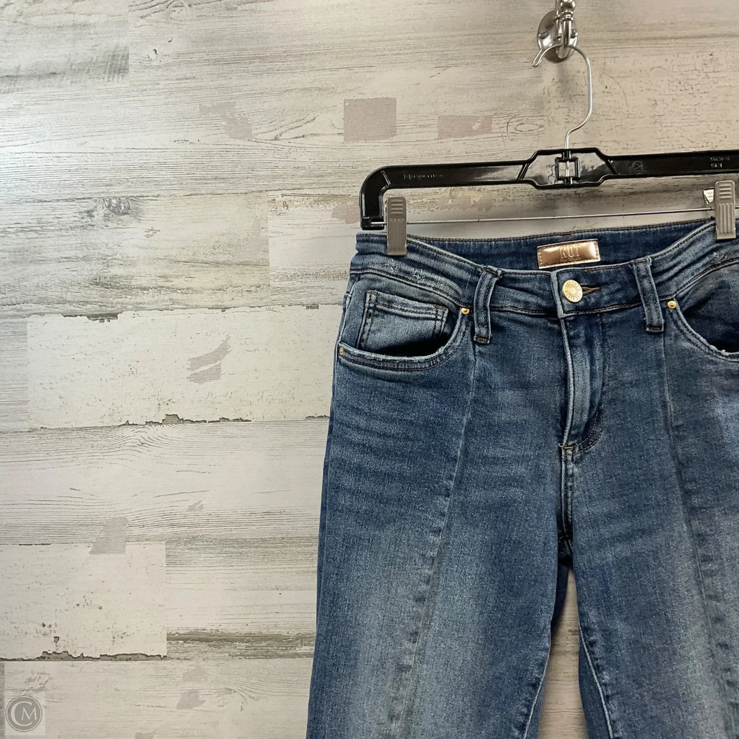 Jeans Straight By Kut In Blue Denim, Size: 4