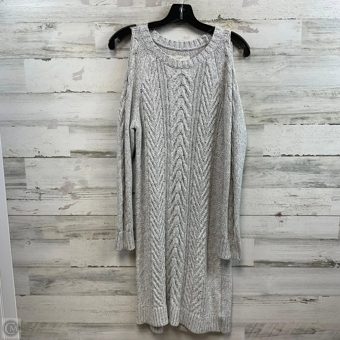 Dress Sweater By Loft In Grey, Size: M