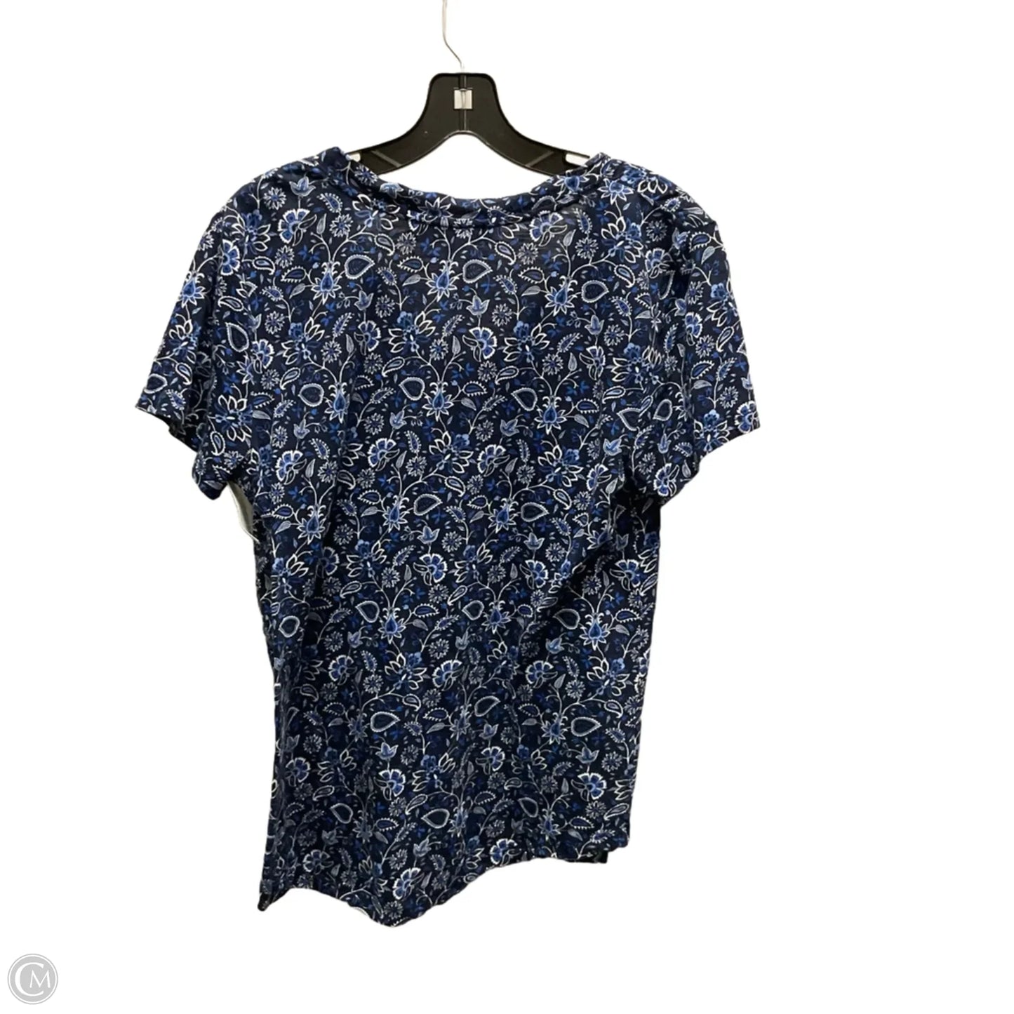 Top Short Sleeve Basic By Loft In Blue, Size: S