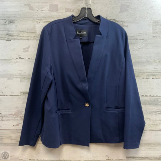 Blazer By Eloquii In Navy, Size: 2x