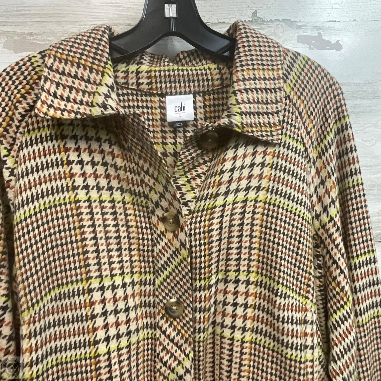 Jacket Shirt By Cabi In Brown, Size: L