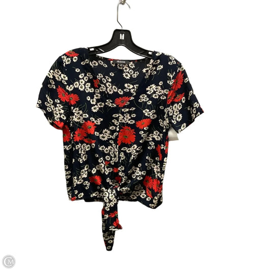 Top Short Sleeve By Madewell In Blue & Cream, Size: Xs