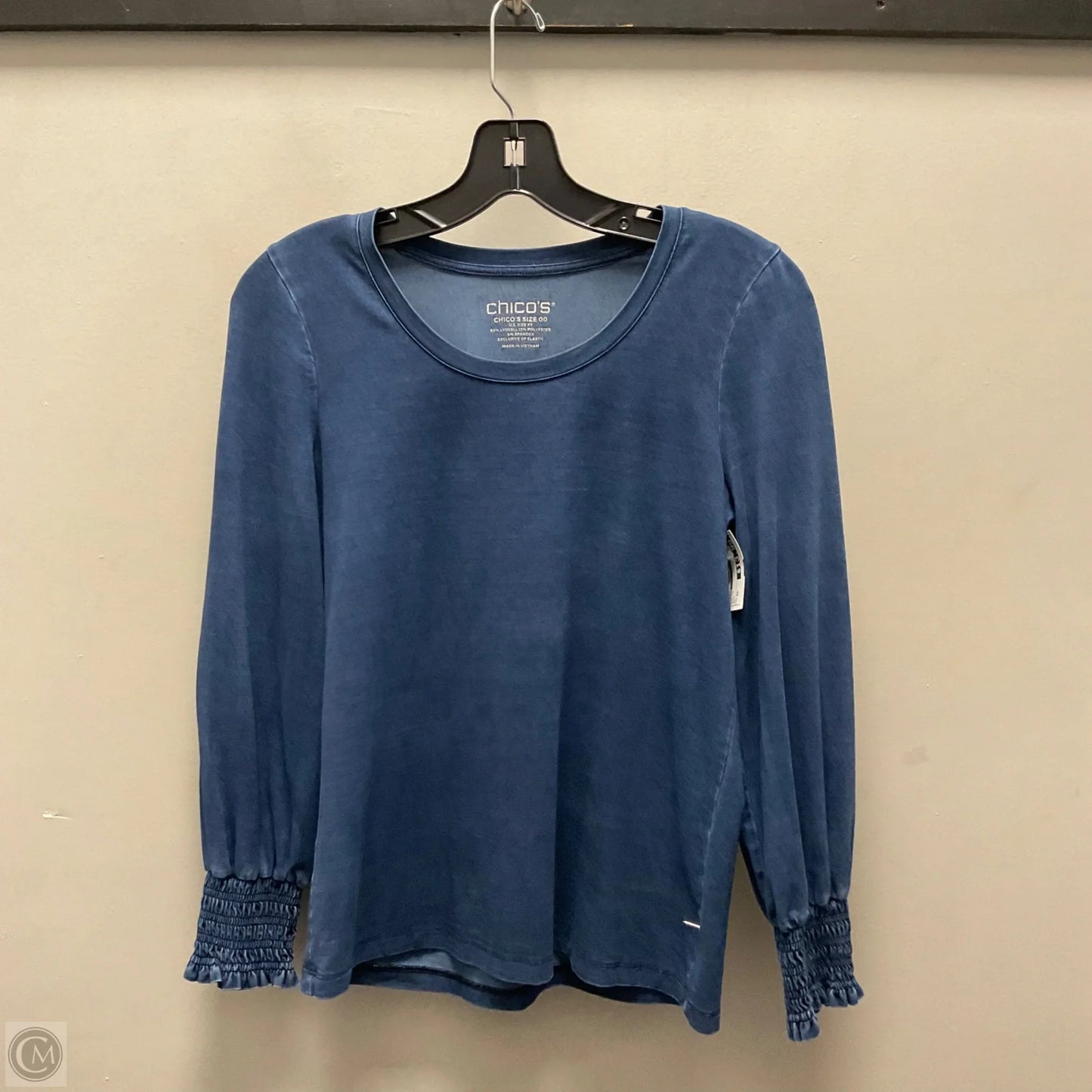 Top Long Sleeve By Chicos In Blue, Size: Xs