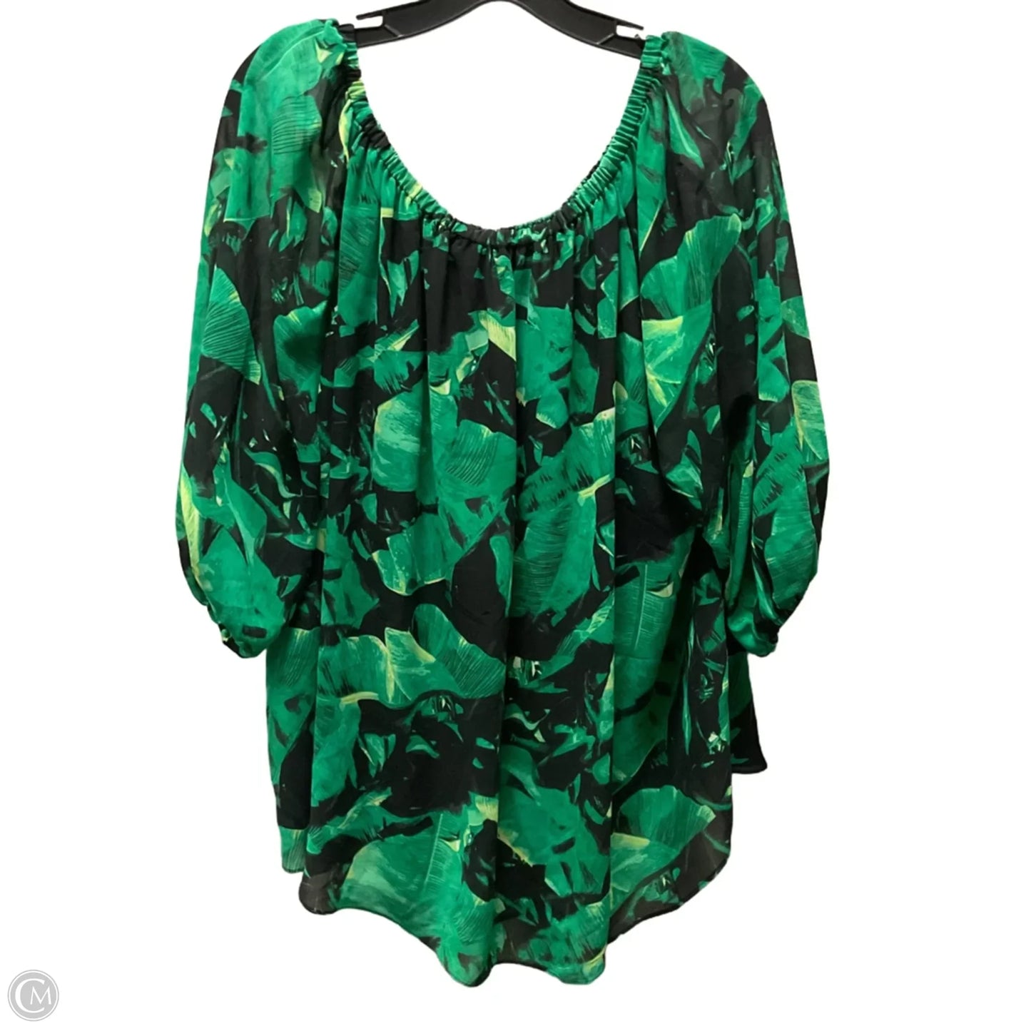 Top 3/4 Sleeve By Vince Camuto In Green, Size: L