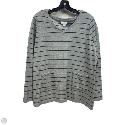 Top Long Sleeve By J. Jill In Grey, Size: M