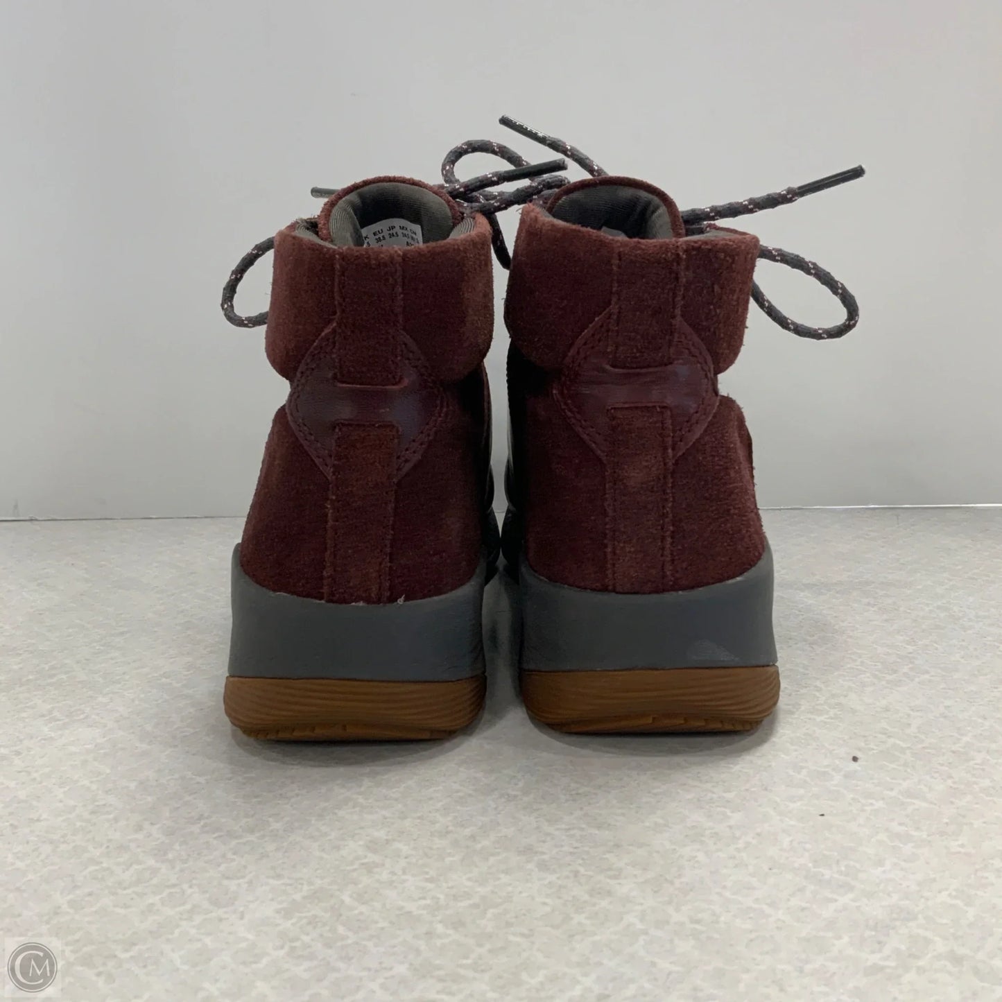 Boots Ankle Flats By Timberland In Maroon, Size: 7.5