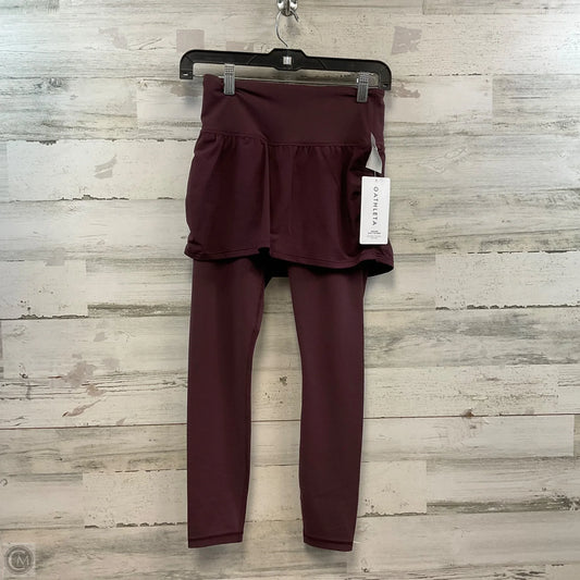 Athletic Leggings By Athleta In Maroon, Size: Xs