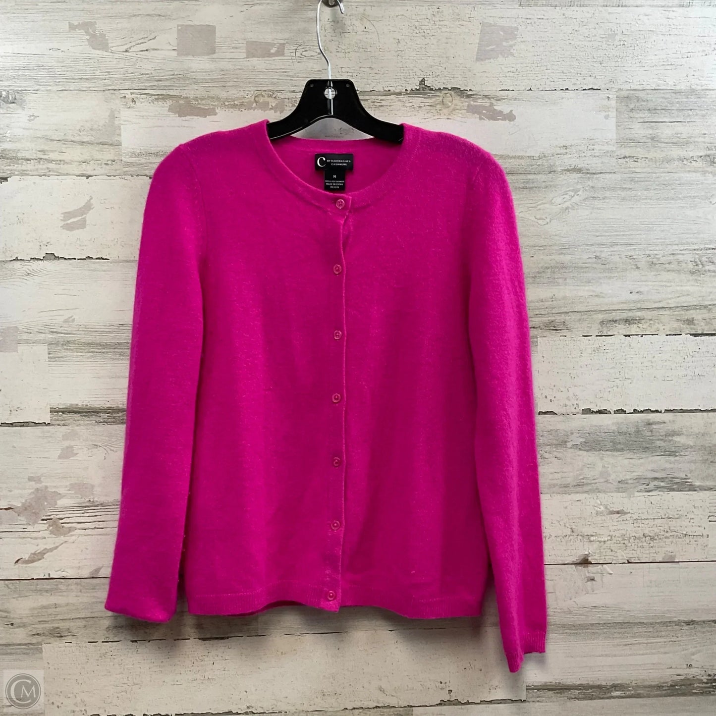 Sweater Cardigan Cashmere By Bloomingdales In Pink, Size: M