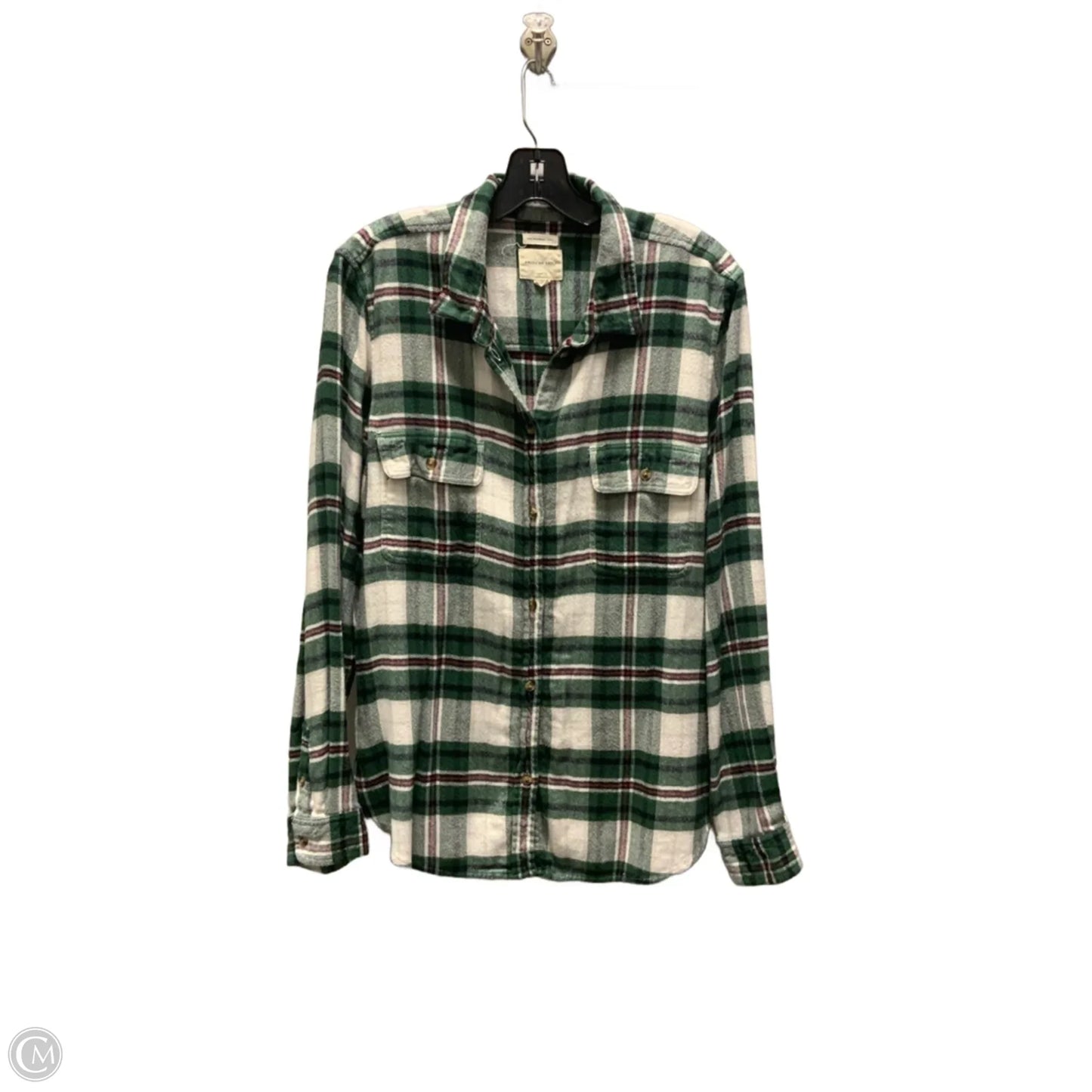 Top Long Sleeve By American Eagle In Green, Size: Xl