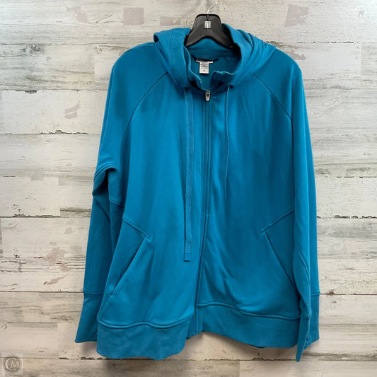 Athletic Jacket By Athleta In Blue, Size: 2x