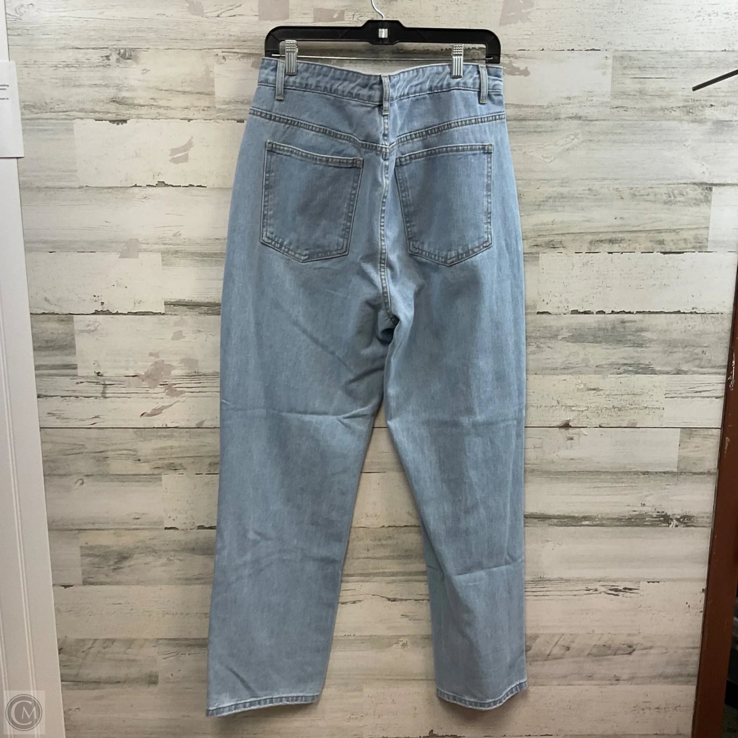 Jeans Straight By Pretty Little Thing In Blue Denim, Size: 12