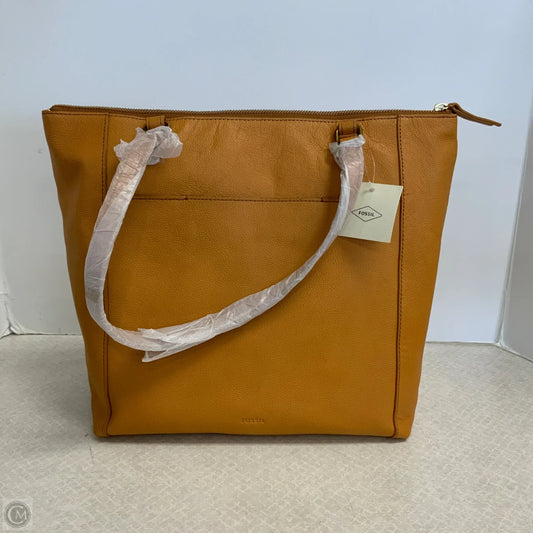 Handbag Leather By Fossil, Size: Large