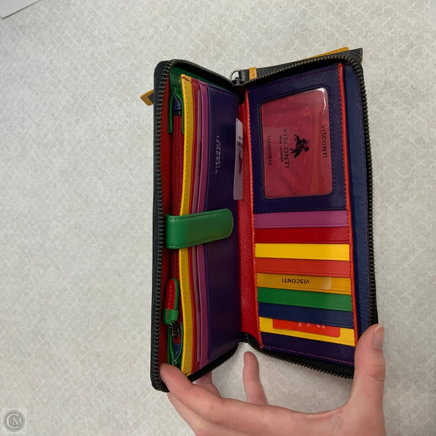 Wallet Leather By Visconti, Size: Large