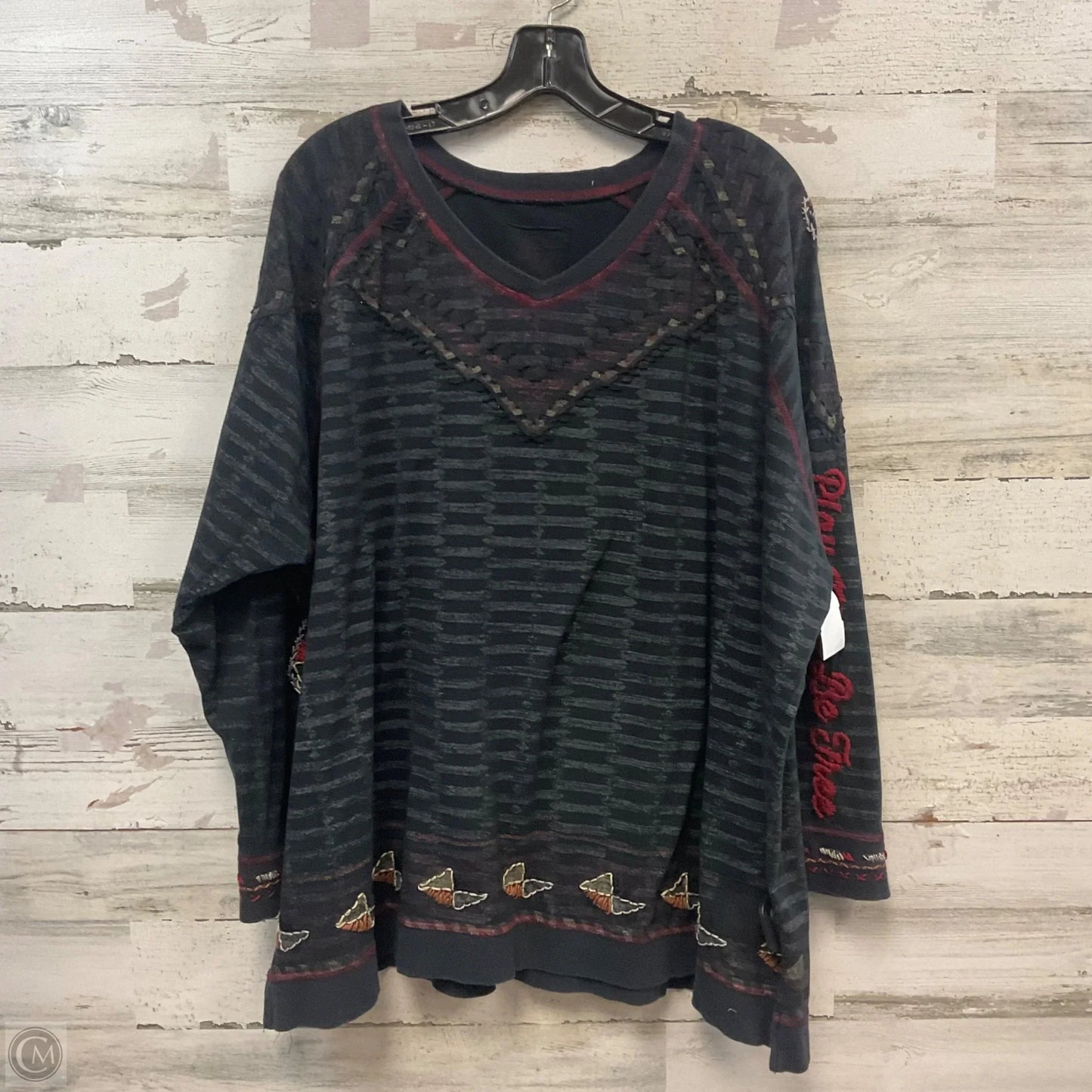 Top Long Sleeve By Double D Ranch In Black, Size: M