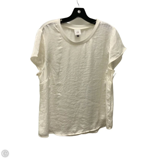 Top Short Sleeve By Cabi In Cream, Size: L