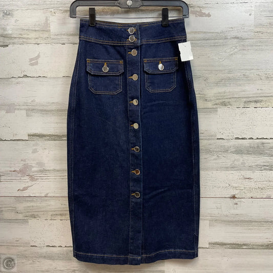 Skirt Designer By Derek Lam In Blue Denim, Size: 0